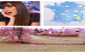 لخت شدن خانم هواشناس به خاطر شرط بندی ( +عکس )