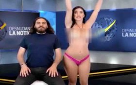 شرط بندی عجیب در تلویزیون! مجری بعد از برد بارسلونا با شورت مقابل دوربین ظاهر شد